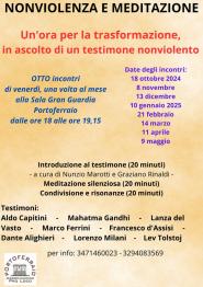 Dal 18 ottobre, alla Gran Guardia, incontri mensili su nonviolenza e meditazione