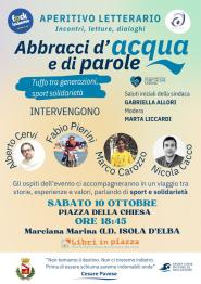 "Abbracci d'acqua e di parole": a Marciana Marina l'aperitivo letterario tra sport e solidarietà
