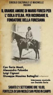 A San Piero si parlerà del grande amore di Mario Foresi per l'Elba