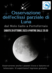 Eclissi di Luna, speciale osservazione astronomica dal Molo Gallo