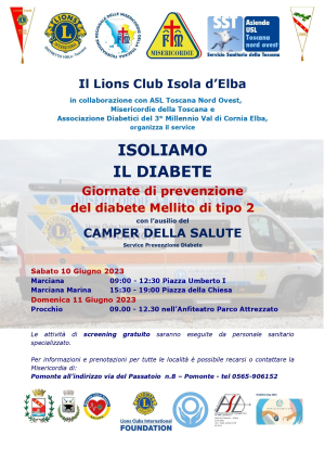 "Isoliamo il diabete", continua la campagna di screening gratuito all'Elba