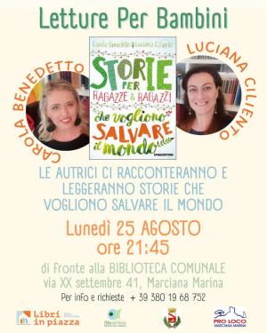 In Biblioteca a Marciana Marina &quot;Storie per ragazze e ragazzi che vogliono salvare il mondo”