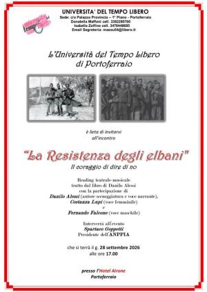 “La Resistenza degli elbani”, il 28 settembre il reading teatrale-musicale all’Hotel Airone