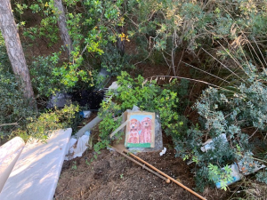 Fotocronaca: ennesima discarica nella macchia sulla via di Lacona