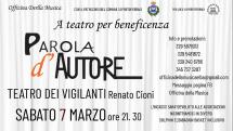 Al Teatro dei Vigilanti la 5^ edizione di "Parola d'Autore"