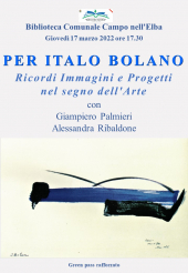 "PER ITALO BOLANO" - Incontro con Alessandra Ribaldone e Giampiero Palmieri