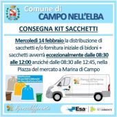 Campo: variazione orario consegna kit raccolta differenziata