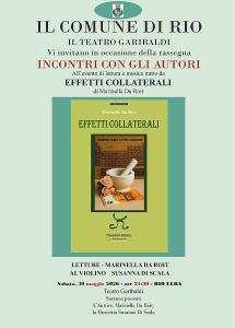 Sabato al Teatro Garibaldi di Rio la presentazione di “Effetti Collaterali”