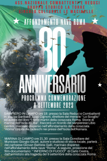 Commemorazione dei caduti nell'affondamento della Nave "Roma"