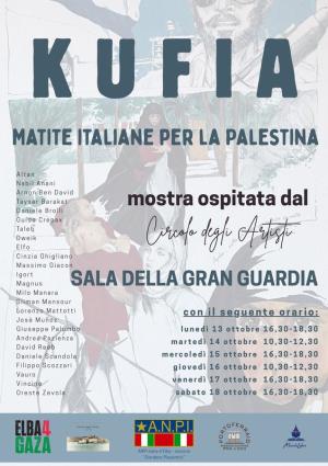 Alla Gran Guardia la mostra “Kufia. Matite italiane per la Palestina”