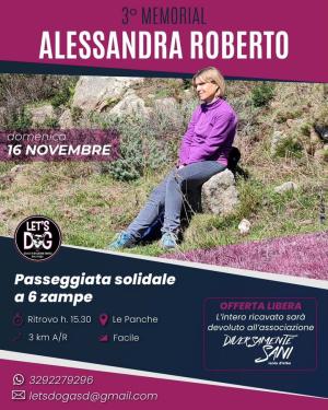 3° Memorial Alessandra Roberto - Passeggiata solidale a 6 zampe