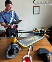 Campo: trovato in possesso di monopattino rubato, denunciato dai Carabinieri per ricettazione