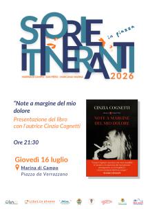 A Storie Itineranti in Piazza Cinzia Cognetti con "Note a margine del mio dolore"