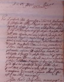 Portoferraio 1782. Il Camarlingo di comunità e i suoi Mallevadori