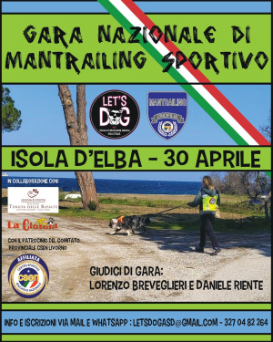 Prima gara nazionale di Mantrailing all'Isola d'Elba