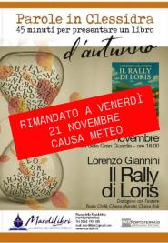 Annullata per maltempo la presentazione de "Il Rally di Loris"