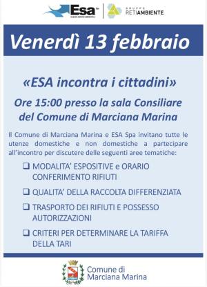 ESA incontra i cittadini di Marciana Marina