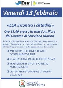 ESA incontra i cittadini di Marciana Marina
