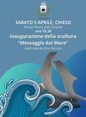Inaugurazione della scultura dei delfini a Chiessi
