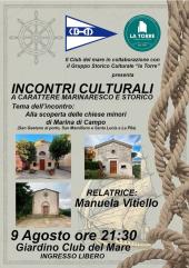 Al Club del Mare una serata dedicata alla scoperta delle chiese minori di Marina di Campo