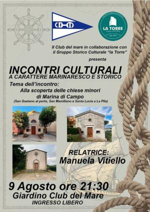 Al Club del Mare una serata dedicata alla scoperta delle chiese minori di Marina di Campo