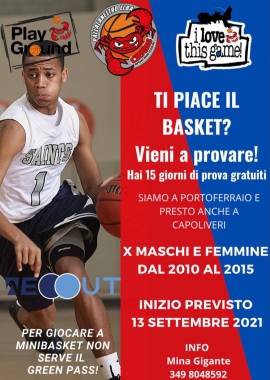Ripartono i corsi di minibasket con la Pallacanestro Elba 