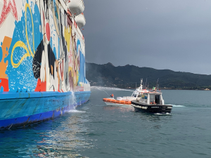 Traghetto Moby in fiamme: maxi esercitazione nel porto di Portoferraio