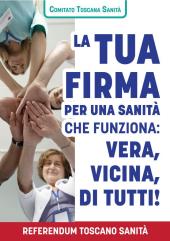 Raccolta firma per il referendum consultivo regionale sulla sanità