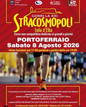 Sabato 8 agosto si corre la XXI edizione della Stracosmopoli