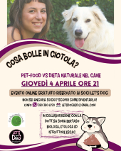 Con Let's Dog un incontro dedicato alimentazione del cane