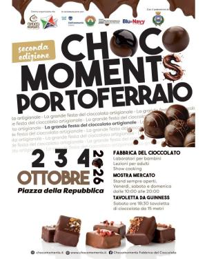 Portoferraio si prepara a diventare la capitale del cioccolato: dal 2 al 4 ottobre arriva "ChocoMoments 2026"