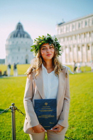 Valentina Ferrini si è laureata all&#039;Università di Pisa con 110 e lode