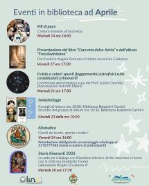 Gli appuntamenti del mese di Aprile in biblioteca a Campo