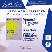 A Parole in clessidra "Questo è Quanto - La Fisica Quantistica in cinque idee" di Piero Martin