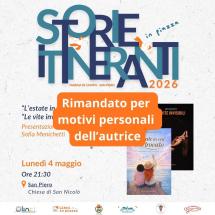 Rimandato l'evento con l'autrice Sofia Menichetti a San Piero
