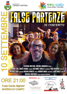 Il 10 settembre a Campo la musica live del gruppo 'False Partenze'