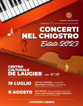 Tornano gli appuntamenti musicali “CONCERTI NEL CHIOSTRO”