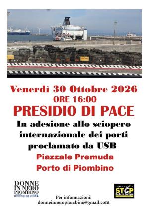 Piombino, manifestazione contro l’utilizzo del porto per armi e gas