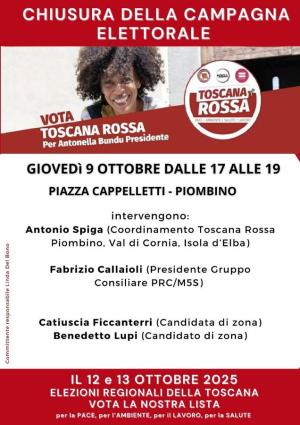 Toscana Rossa, l’unico voto alternativo a Giani e Tomasi