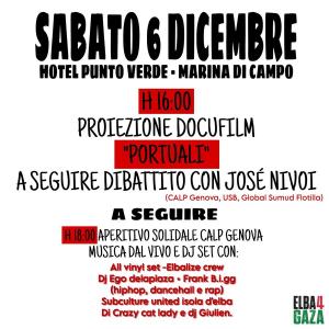 Iniziativa di Elba 4 Gaza: proiezione del docufilm “Portuali” e discussione pubblica
