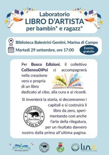 In biblioteca il laboratorio "Libro d'Artista" con Bosco Edizioni