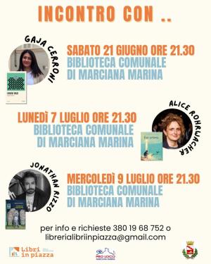 “Incontro con gli autori”: tre appuntamenti letterari alla Biblioteca Comunale di Marciana Marina