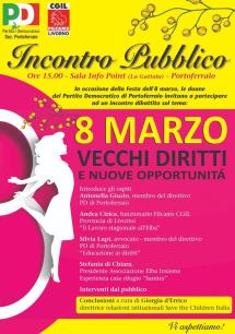 Incontro pubblico "8 marzo, vecchi diritti e nuove opportunità"