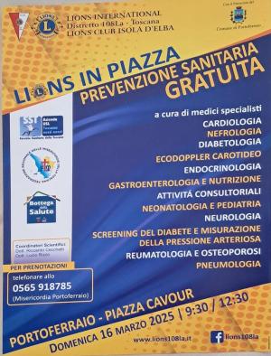 Lions in Piazza: prevenzione sanitaria gratuita