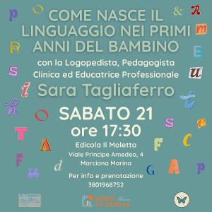 A Marciana Marina un incontro sullo sviluppo del linguaggio nei primi anni di vita
