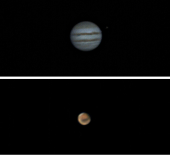 Luminosissimi Giove e Marte fotografati dagli Astrofili Elbani