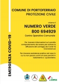Portoferraio, è attivo il numero verde del Centro Operativo Comunale per il contrasto al Covid