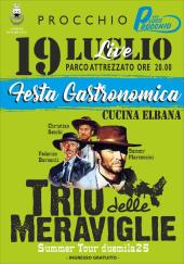 Festa gastronomica e musica live con il Trio delle Meraviglie a Procchio