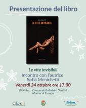 In biblioteca a Campo la presentazione del romanzo "Le vite invisibili"