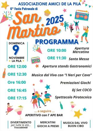 Il 9 novembre Festa Patronale di San Martino a La Pila